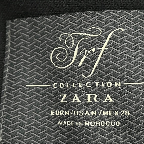 Zara Black Fitted Blazer with Gold Zippers Women’s Size M - Picture 6 of 7